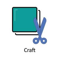 Craft Filled outline Icon Design illustration. Art and Crafts Symbol on White background EPS 10 File vector