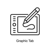 Graphic Tab vector outline Icon Design illustration. Art and Crafts Symbol on White background EPS 10 File