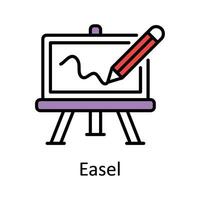 Easel Filled outline Icon Design illustration. Art and Crafts Symbol on White background EPS 10 File vector