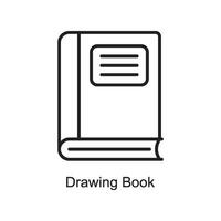 dibujo libro vector contorno icono diseño ilustración. Arte y artesanía símbolo en blanco antecedentes eps 10 archivo