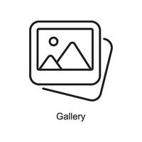 galería vector contorno icono diseño ilustración. Arte y artesanía símbolo en blanco antecedentes eps 10 archivo