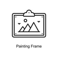 Painting Frame vector outline Icon Design illustration. Art and Crafts Symbol on White background EPS 10 File