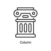 columna vector contorno icono diseño ilustración. Arte y artesanía símbolo en blanco antecedentes eps 10 archivo