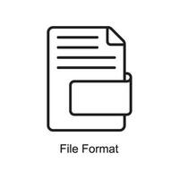 File Format vector outline Icon Design illustration. Art and Crafts Symbol on White background EPS 10 File