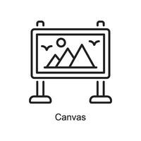 Canvas vector outline Icon Design illustration. Art and Crafts Symbol on White background EPS 10 File