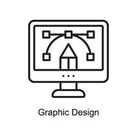 Graphic Design vector outline Icon Design illustration. Art and Crafts Symbol on White background EPS 10 File