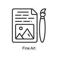 Fine Art vector outline Icon Design illustration. Art and Crafts Symbol on White background EPS 10 File