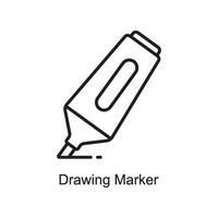 Drawing Marker vector outline Icon Design illustration. Art and Crafts Symbol on White background EPS 10 File