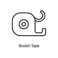 Scotch Tape vector outline Icon Design illustration. Art and Crafts Symbol on White background EPS 10 File