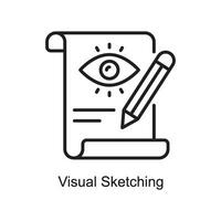 Visual Sketching vector outline Icon Design illustration. Art and Crafts Symbol on White background EPS 10 File