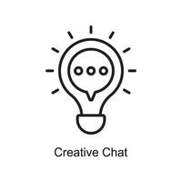 Creative Chat vector outline Icon Design illustration. Art and Crafts Symbol on White background EPS 10 File