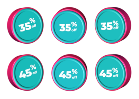 3d bunt av försäljning rabatt procentsats röd tosca Färg png