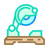 cutting tool manufacturing engineer color icon vector illustration