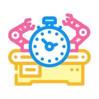 workflow optimization manufacturing engineer color icon vector illustration