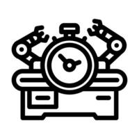 workflow optimization manufacturing engineer line icon vector illustration