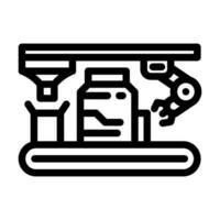 assembly line manufacturing engineer line icon vector illustration