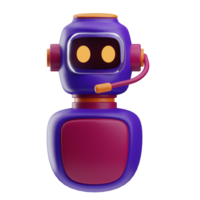 Artificial intelligence bot illustration 3d png