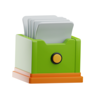 note and finance File illustration 3d png