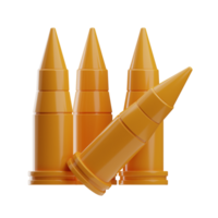 military bullets illustration 3d png