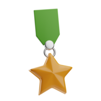 military medal illustration 3d png