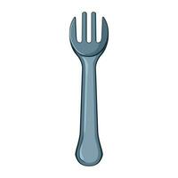 dinner toddler fork cartoon vector illustration