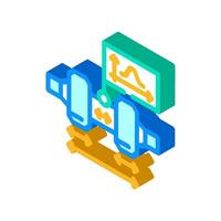 tolerance analysis mechanical engineer isometric icon vector illustration