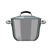 red sauce pan cartoon vector illustration