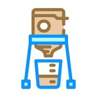 portable espresso maker glamping color icon vector illustration