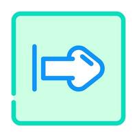 white right left arrow emergency color icon vector illustration