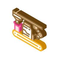 assembly line manufacturing engineer isometric icon vector illustration