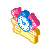 workflow optimization manufacturing engineer isometric icon vector illustration