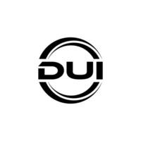 DUI Logo Design, Inspiration for a Unique Identity. Modern Elegance and Creative Design. Watermark Your Success with the Striking this Logo. vector