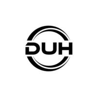 DUH Logo Design, Inspiration for a Unique Identity. Modern Elegance and Creative Design. Watermark Your Success with the Striking this Logo. vector