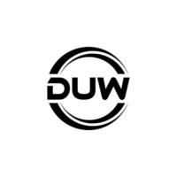 DUW Logo Design, Inspiration for a Unique Identity. Modern Elegance and Creative Design. Watermark Your Success with the Striking this Logo. vector