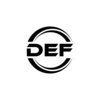 DEF Logo Design, Inspiration for a Unique Identity. Modern Elegance and Creative Design. Watermark Your Success with the Striking this Logo. vector