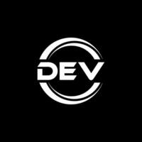 DEV Logo Design, Inspiration for a Unique Identity. Modern Elegance and Creative Design. Watermark Your Success with the Striking this Logo. vector