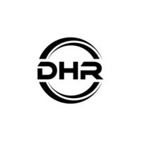 DHR Logo Design, Inspiration for a Unique Identity. Modern Elegance and Creative Design. Watermark Your Success with the Striking this Logo. vector