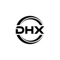 dhx logo diseño, inspiración para un único identidad. moderno elegancia y creativo diseño. filigrana tu éxito con el sorprendentes esta logo. vector