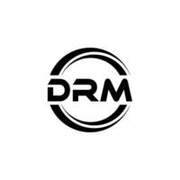 drm logo diseño, inspiración para un único identidad. moderno elegancia y creativo diseño. filigrana tu éxito con el sorprendentes esta logo. vector