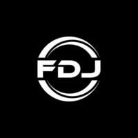 FDJ Logo Design, Inspiration for a Unique Identity. Modern Elegance and Creative Design. Watermark Your Success with the Striking this Logo. vector