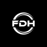 fdh logo diseño, inspiración para un único identidad. moderno elegancia y creativo diseño. filigrana tu éxito con el sorprendentes esta logo. vector