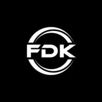 fdk logo diseño, inspiración para un único identidad. moderno elegancia y creativo diseño. filigrana tu éxito con el sorprendentes esta logo. vector