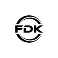 fdk logo diseño, inspiración para un único identidad. moderno elegancia y creativo diseño. filigrana tu éxito con el sorprendentes esta logo. vector