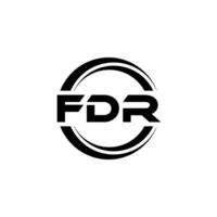 FDR Logo Design, Inspiration for a Unique Identity. Modern Elegance and Creative Design. Watermark Your Success with the Striking this Logo. vector