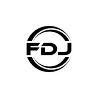 FDJ Logo Design, Inspiration for a Unique Identity. Modern Elegance and Creative Design. Watermark Your Success with the Striking this Logo. vector