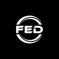 FED Logo Design, Inspiration for a Unique Identity. Modern Elegance and Creative Design. Watermark Your Success with the Striking this Logo. vector