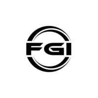 FGI Logo Design, Inspiration for a Unique Identity. Modern Elegance and Creative Design. Watermark Your Success with the Striking this Logo. vector