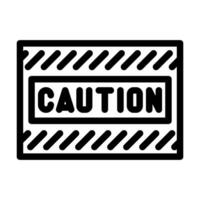 caution alert line icon vector illustration