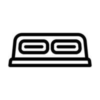 flashing lights alert line icon vector illustration