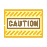 caution alert color icon vector illustration